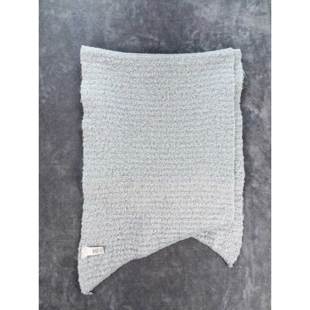 Free People Ripple Recycled Blend Scarf Sky Blue One Size Cozy Boho Soft